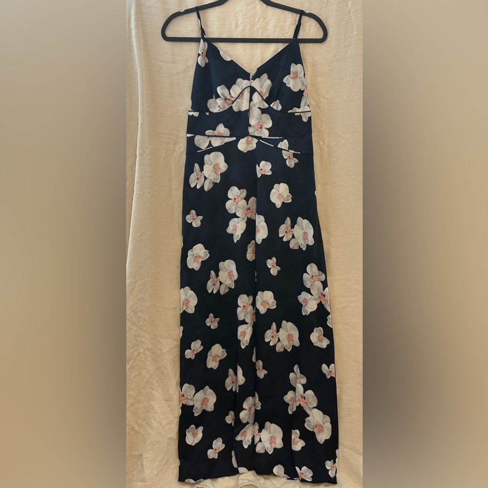 Banana Republic Black and White Floral Maxi Dress